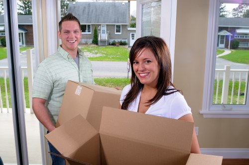 Office relocation team planning a local business move