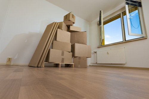 Sustainable removals with charity donations, recycling bins, and eco-friendly transport