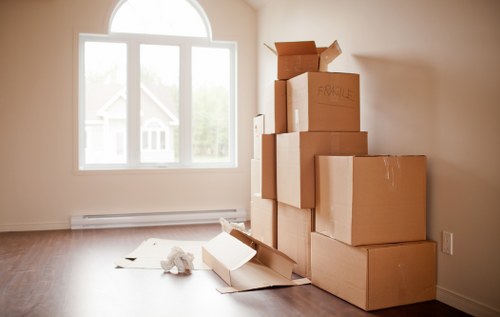 Unpacking service setting up rooms in a new property