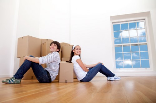 Moving team preparing safely for a relocation job